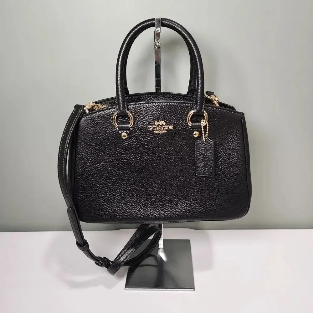 NWT Coach CAL54 Savannah Small Carryall Bag In Leather/Gold/Black